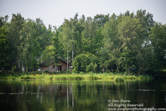 Cabin on lake in Latvia