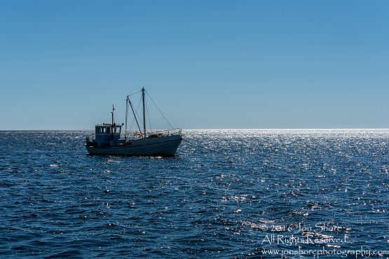 Fishing boat Sõrve Lighthouse, Saaremaa, Estonia
