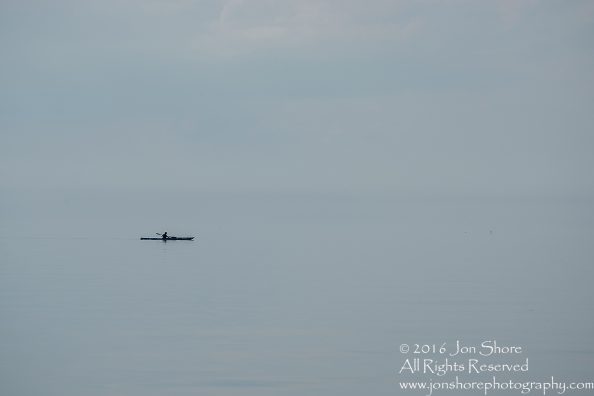 Kayak on Glass Baltic Sea near Tuja, Latvia. Tamron 300mm.