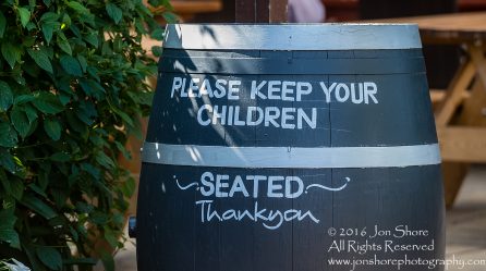 Keep Your Kids Seated Barrel Tamron 200mm Lens