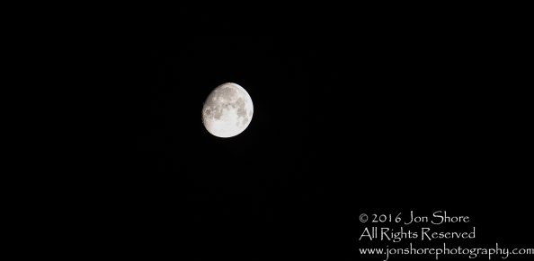 Moon in the Blackness of Space. Tamron 300mm lens