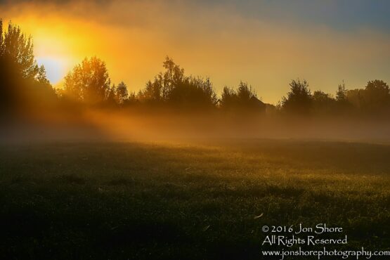 Dawn at a Foggy Field - Summer - Burtnieks, Latvia Tamron 70mm Lens