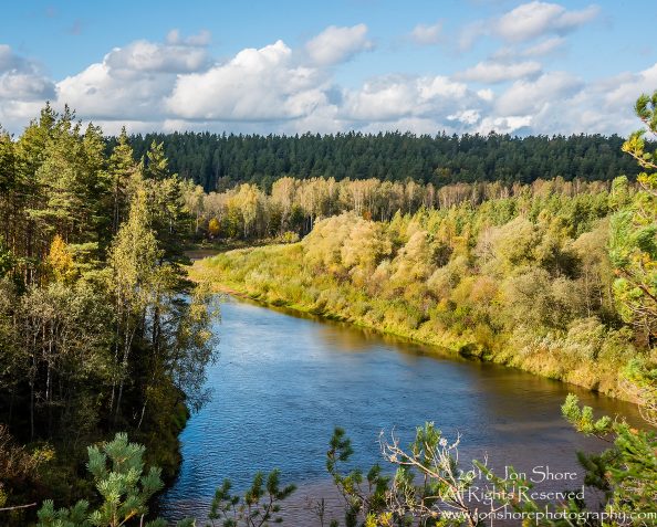 Gauja River, Autumn, Cesis, Latvia. Nikkor 28mm