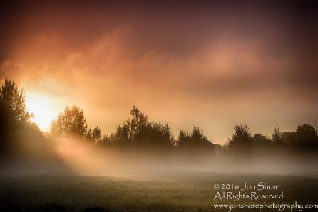 Sunrise on the field. Burtnieki, Latvia. Tamron 70mm