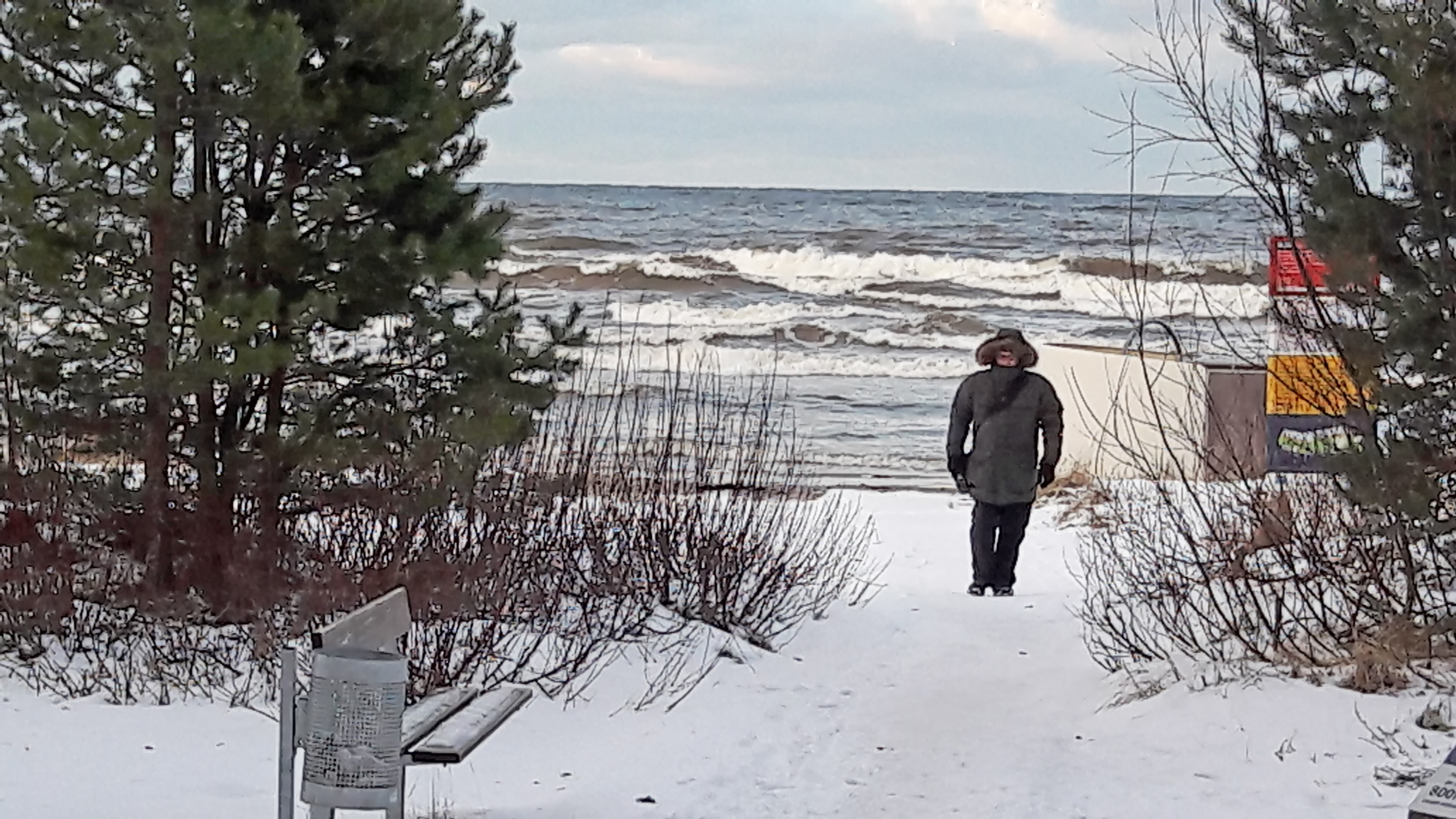 Me at a winter Jurmala Latvia beach.