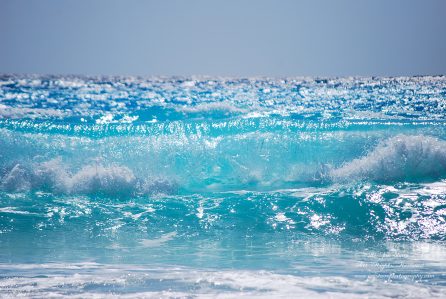 Waves at Cancun Mexico beach.