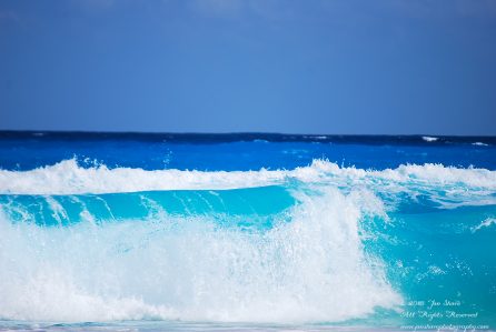 Waves at Cancun Mexico beach.