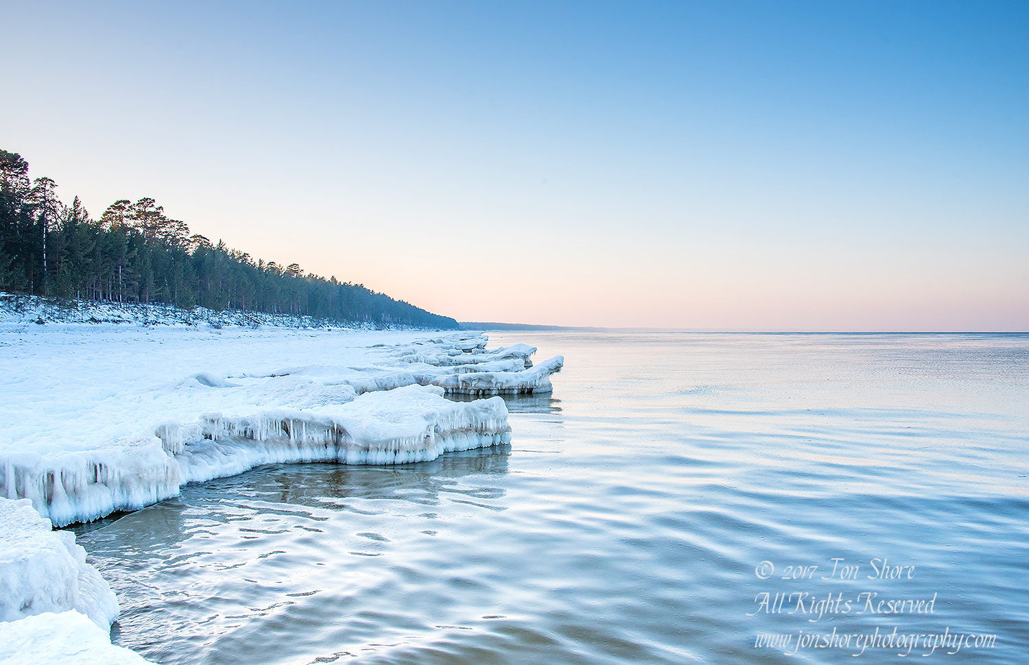 Winter at a Frozen Baltic Sea Beach. Nikkor 28mm