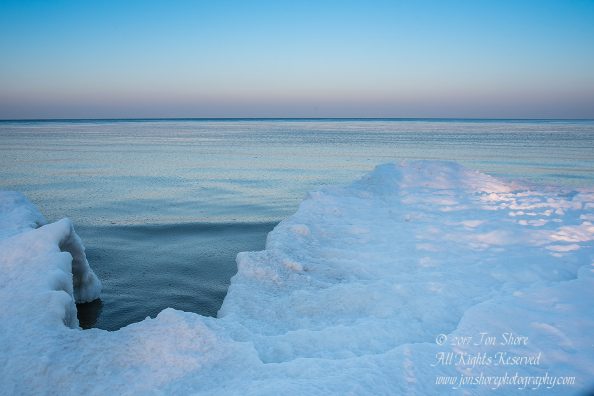 Winter at a Frozen Baltic Sea Beach. Nikkor 70mm