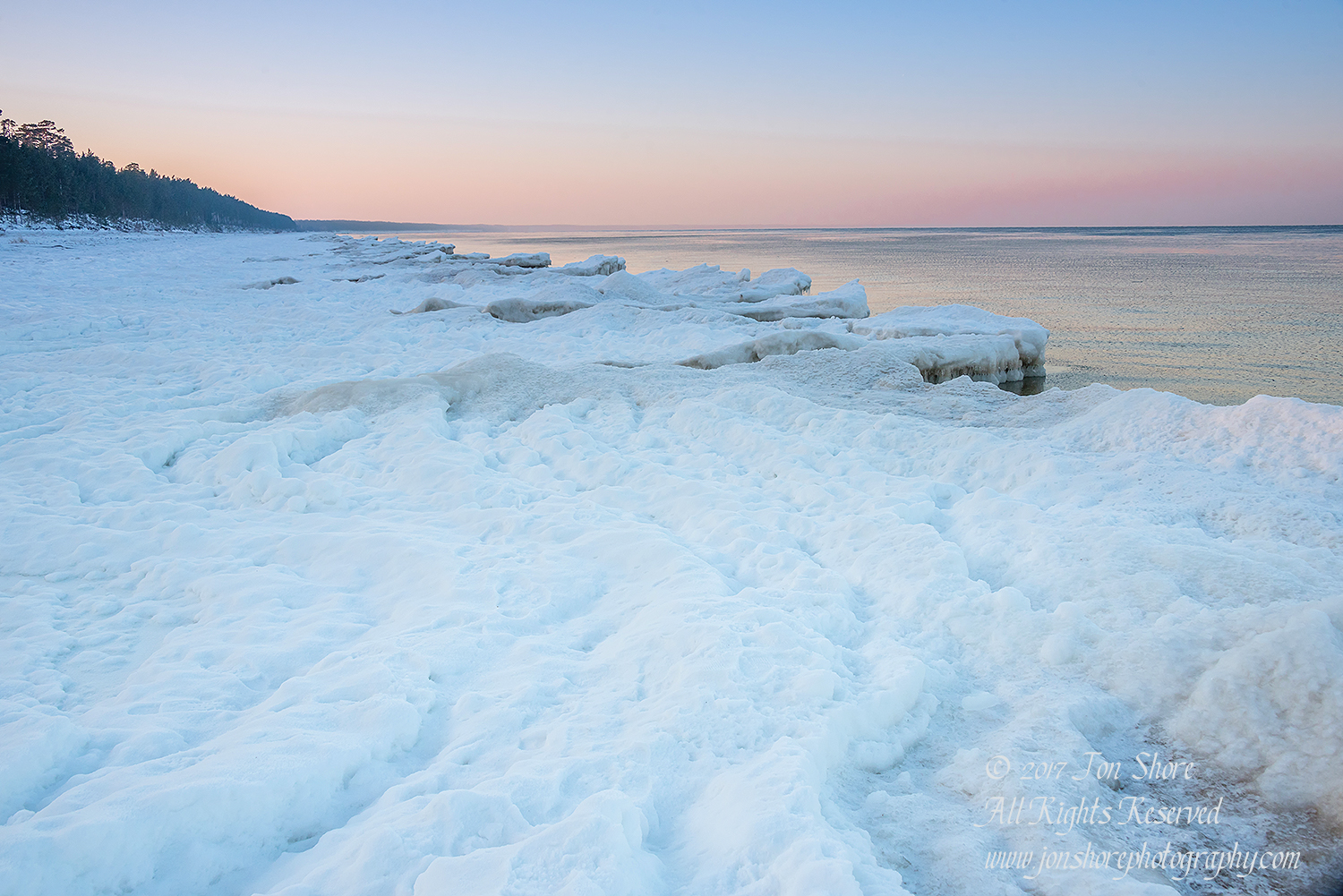 Winter at a Frozen Baltic Sea Beach. Nikkor 50mm
