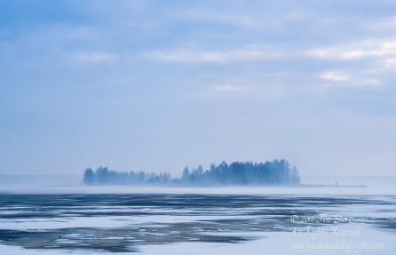 Frozen Lielupe River in Latvia. Nikkor 300mm