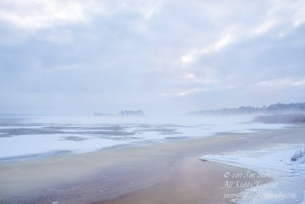 Frozen Lielupe River in Latvia. Nikkor 35mm