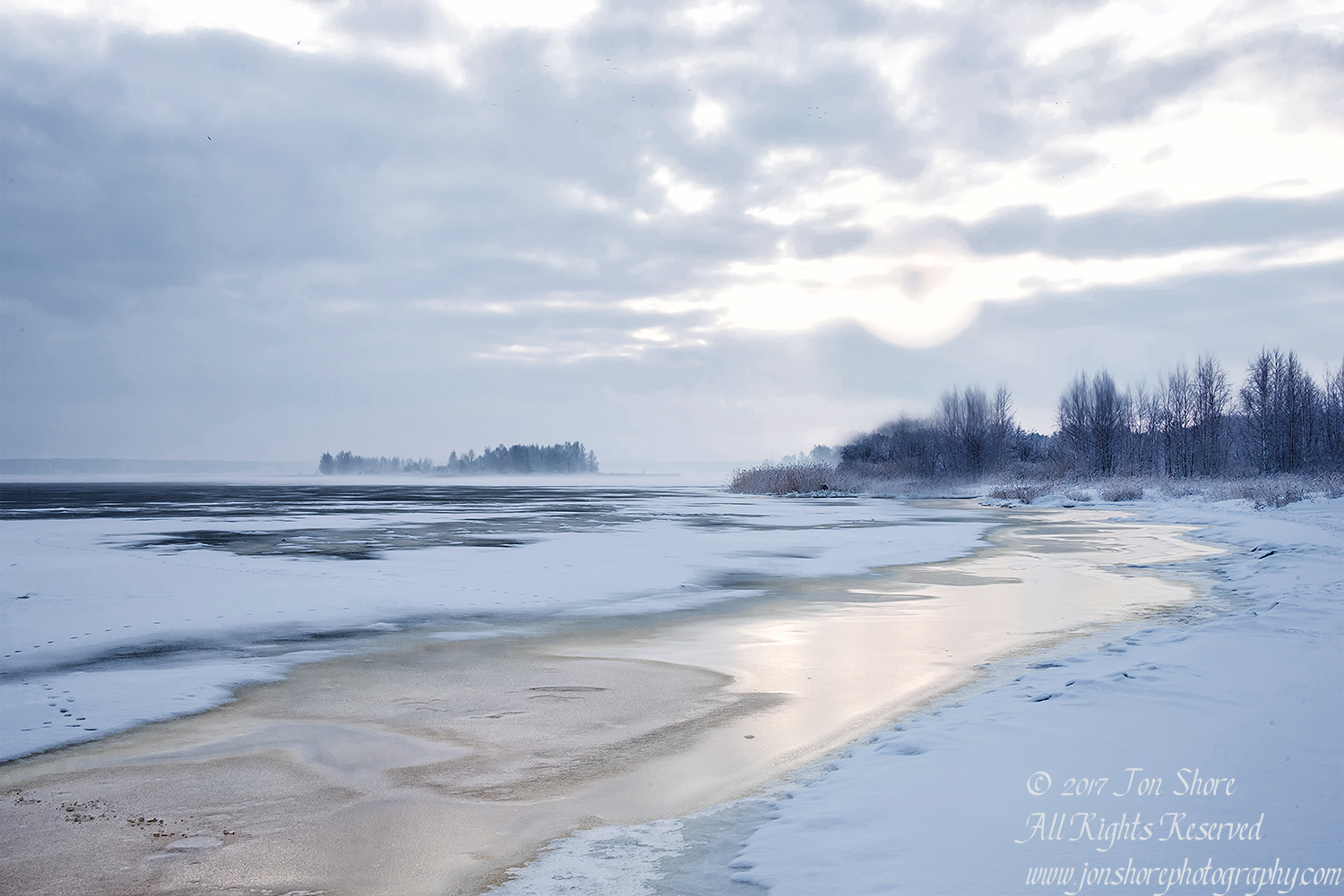 Frozen Lielupe River in Latvia. Nikkor 35mm