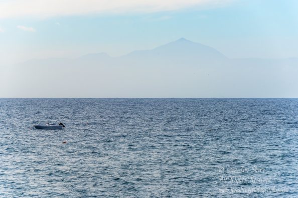 Tenerife from Playa de Tasarte, Gran Canaria. Nikkor 200mm