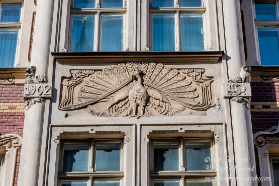 Art nouveau feature Riga Latvia Spring 2017. Nikkor 300mm