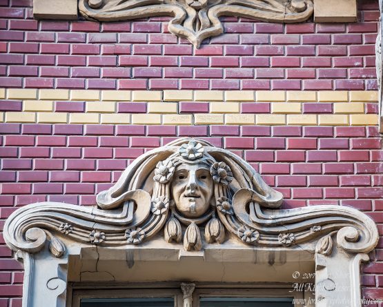 Art nouveau feature Riga Latvia Spring 2017. Nikkor 300mm
