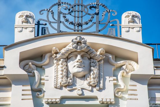 Art nouveau feature Riga Latvia Spring 2017. Nikkor 300mm