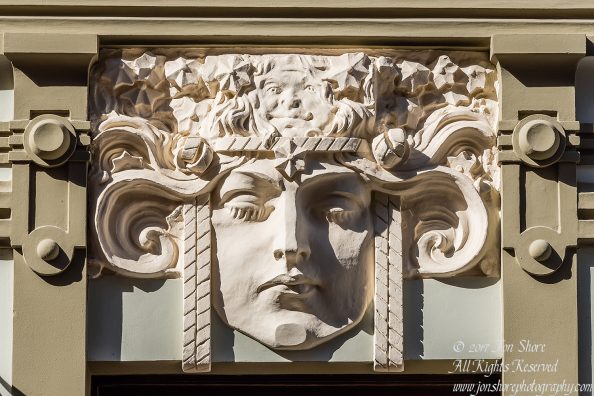 Art nouveau feature Riga Latvia Spring 2017. Nikkor 300mm