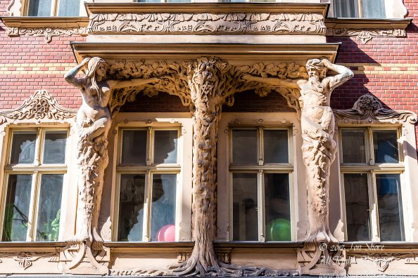 Art nouveau feature Riga Latvia Spring 2017. Nikkor 300mm