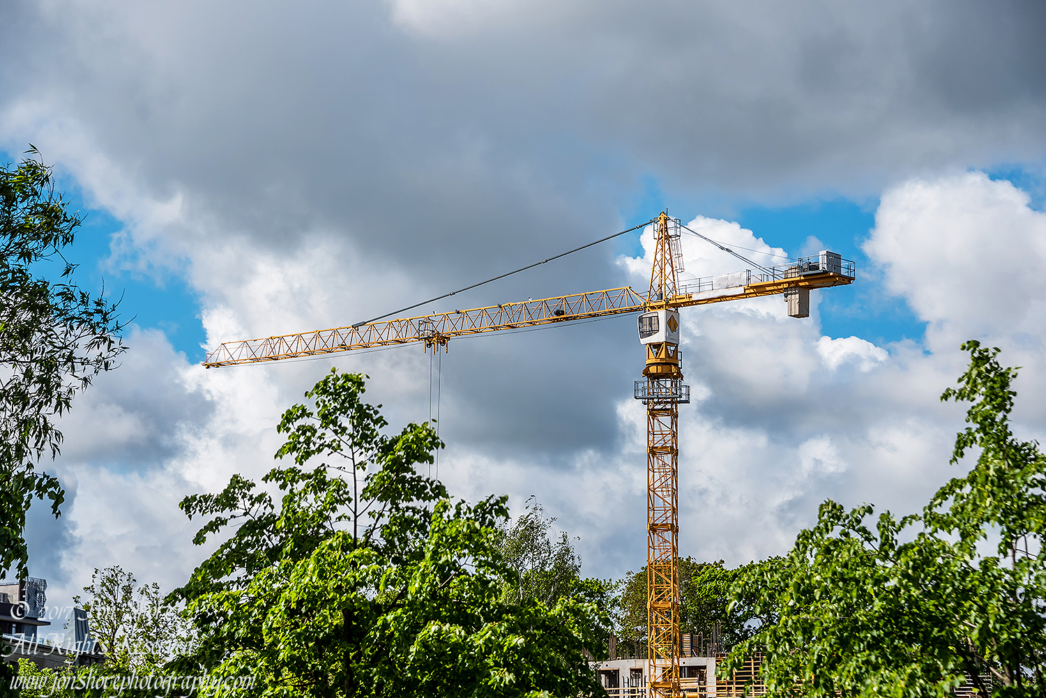 Construction crane Riga Latvia. Nikkor 100mm