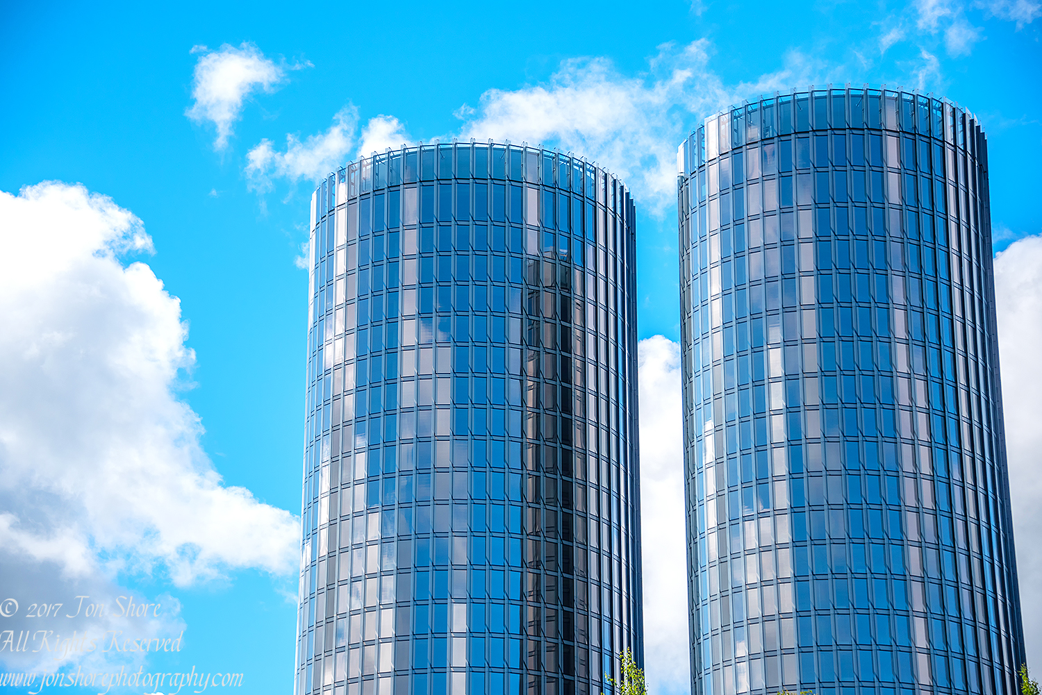 Glass Office Towers Riga Latvia. Nikkor 300mm