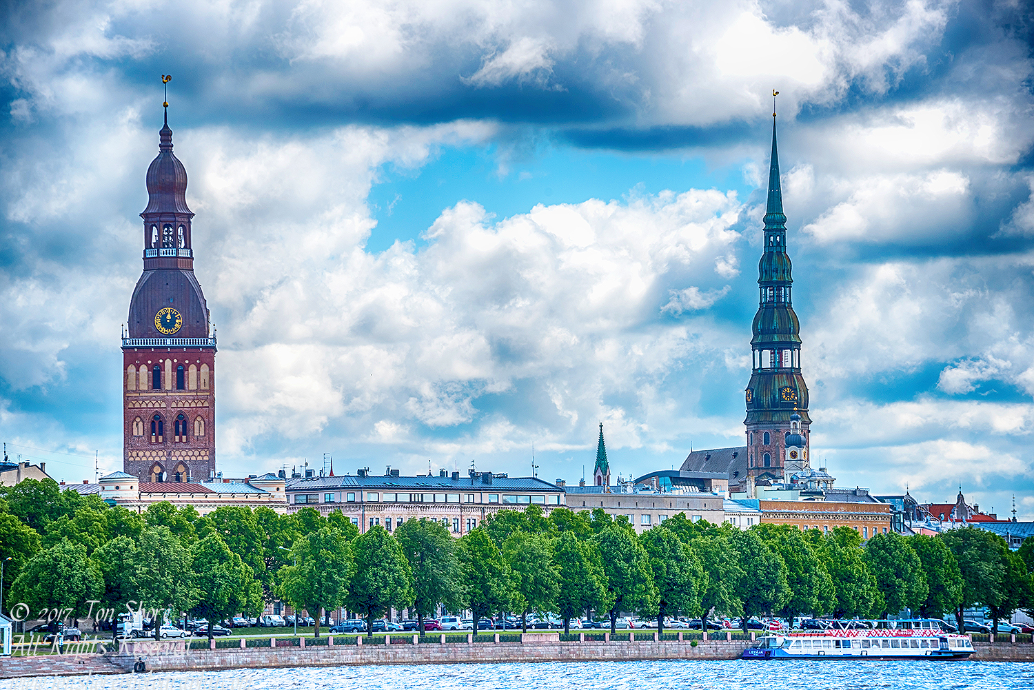 Riga Latvia Cityscape Spring 2017 HDR. Nikkor 200mm