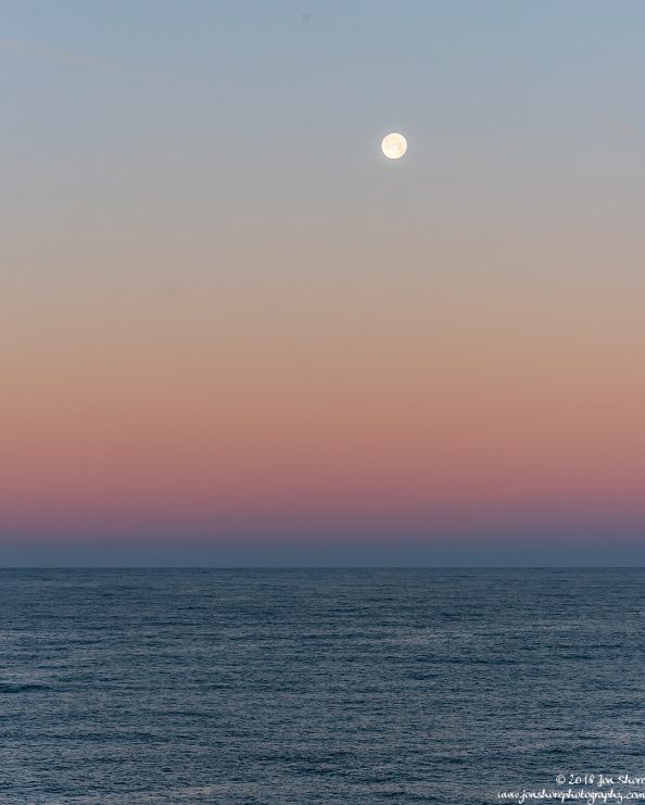 Moon Sunrise San Marco di Castellabate Italy January 2018