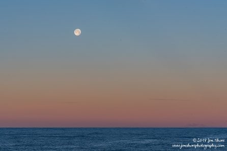 Moon Sunrise San Marco di Castellabate Italy January 2018