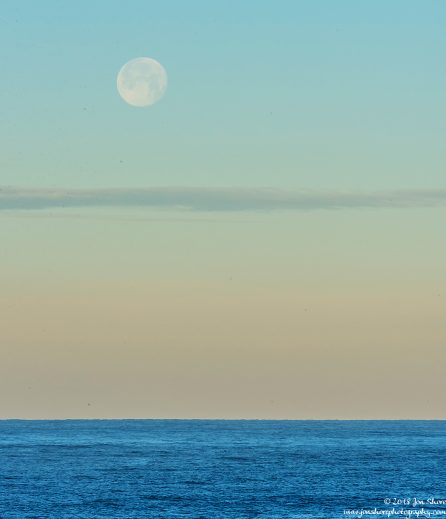 Moon Sunrise San Marco di Castellabate Italy January 2018