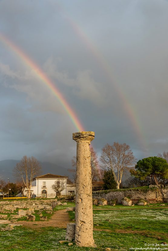 Rainbow at Paestum Italy January 2018