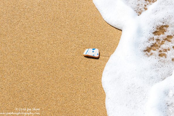 Pottery Shard on Beach San Marco di Castellabate Cilento Italy