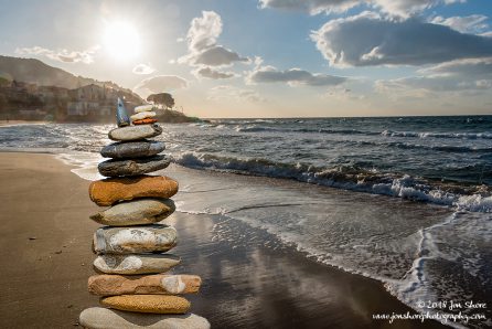 Stone stack San Marco di Castellabate Cilento Italy