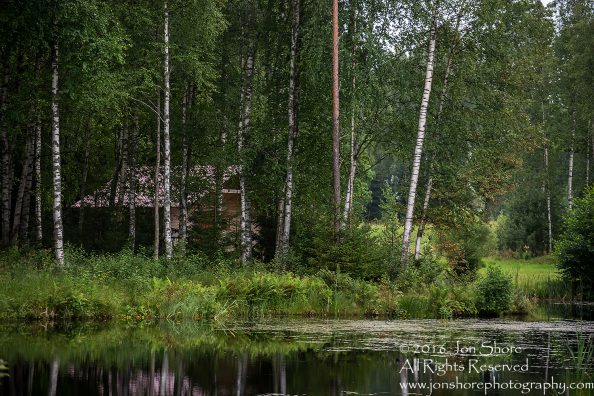 Cabin on lake Latvia