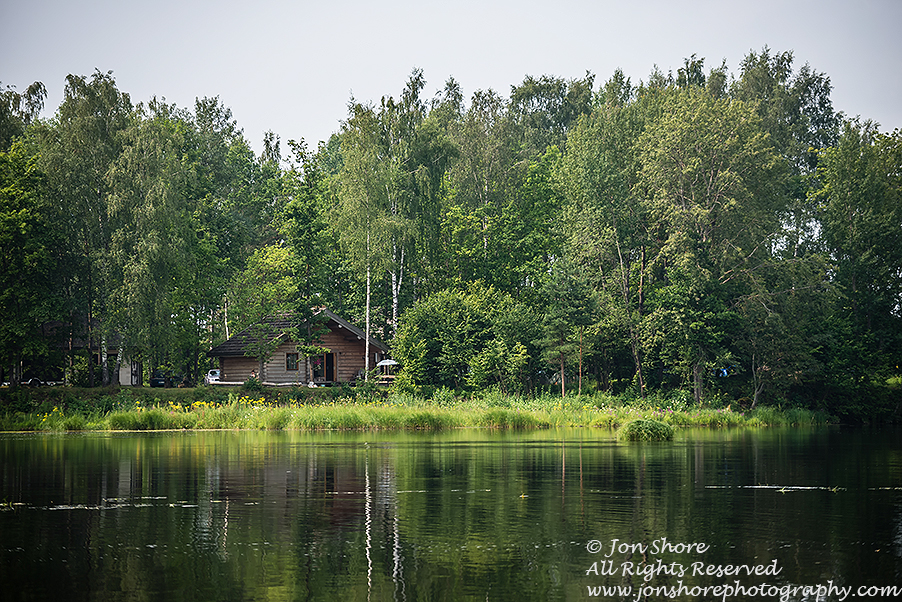Cabin on lake in Latvia