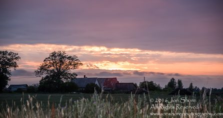 Farm sunset Latvia