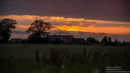 Farm sunset Latvia