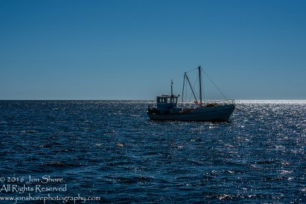 Fishing boat Sõrve Lighthouse, Saaremaa, Estonia