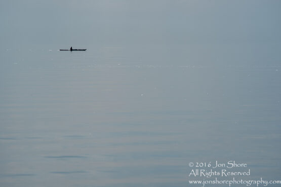 Kayak on Glass Baltic Sea near Tuja, Latvia. Tamron 300mm.