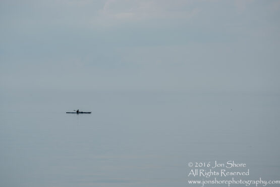 Kayak on Glass Baltic Sea near Tuja, Latvia. Tamron 300mm.