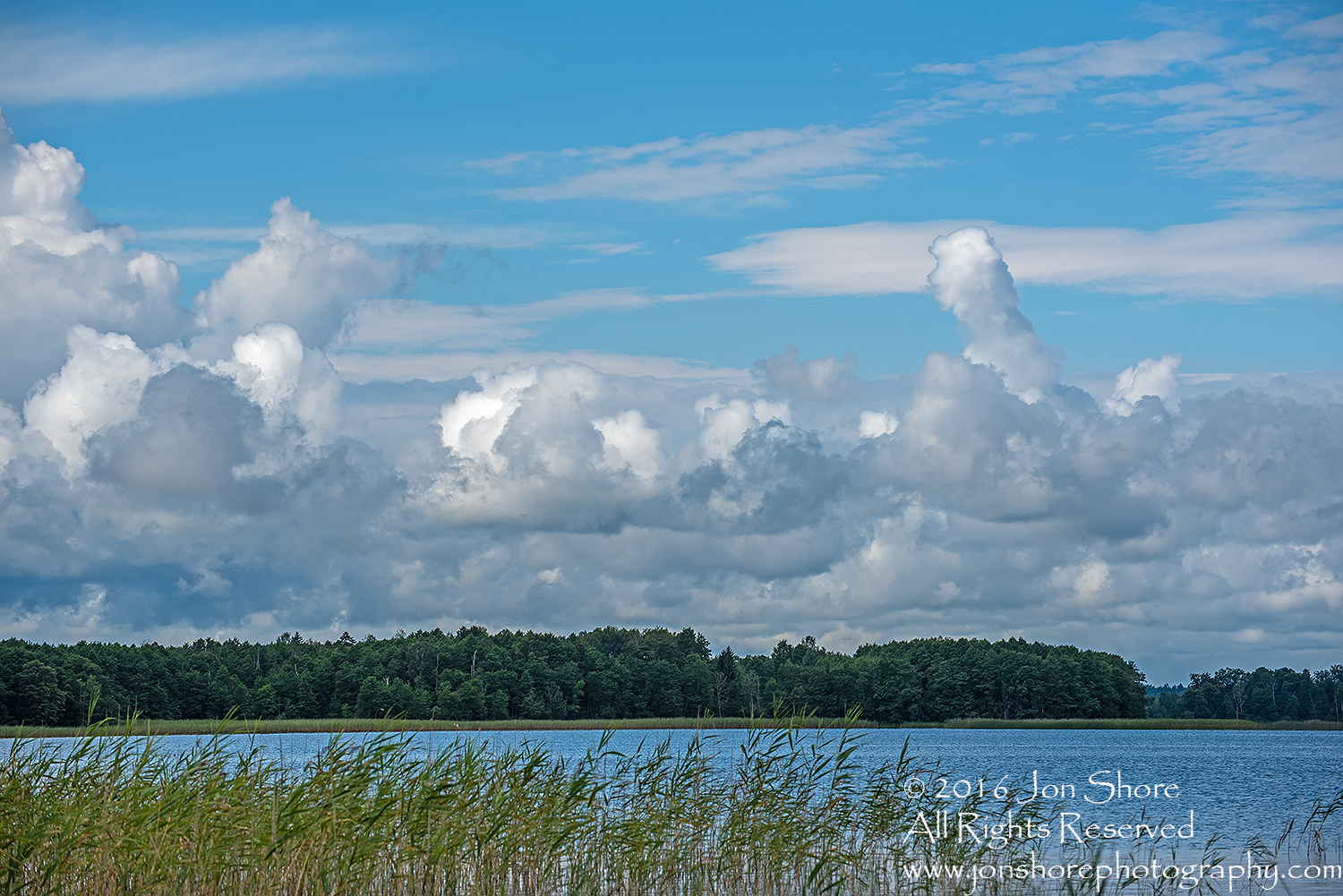 Latgale cloudscape and lake. Tamron 100mm