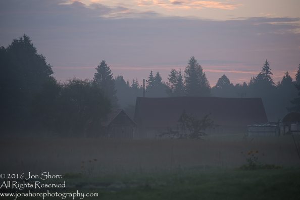 Latgale Farm in the Fog. Latvia. Tamron 200mm