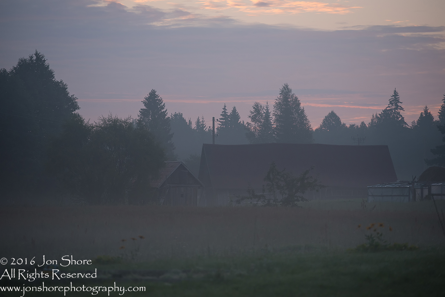Latgale Farm in the Fog. Latvia. Tamron 200mm