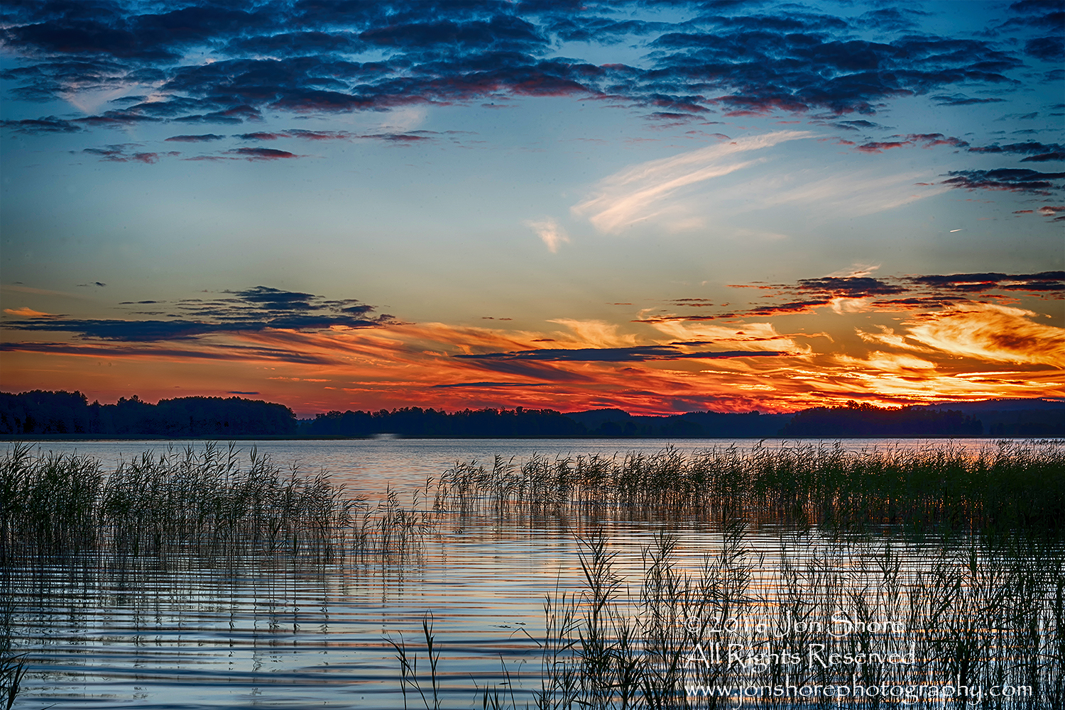 Sunset on Lake. Latgale, Latvia. Tamron 100mm