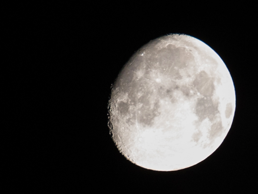 Moon in the Blackness of Space. Tamron 300mm lens