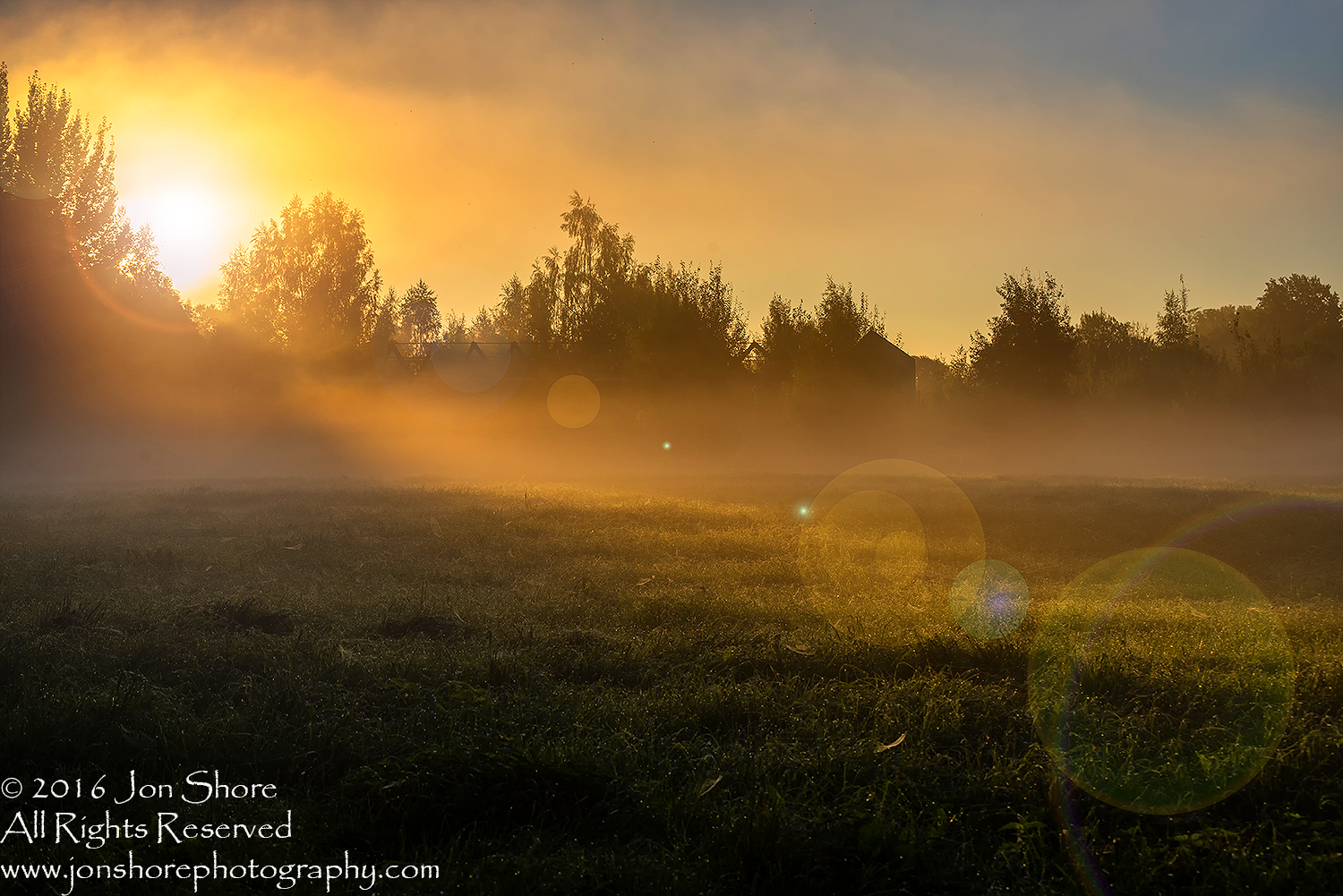 Dawn at a Foggy Field - Summer - Burtnieks, Latvia Tamron 70mm Lens
