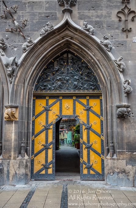 Ancient Doorway, Munich, Germany. Nikkor 200mm
