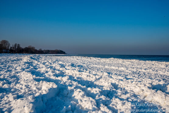 Winter at a Frozen Baltic Sea Beach. Nikkor 35mm