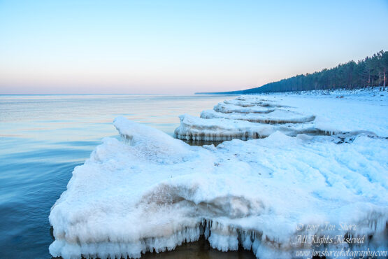 Winter at a Frozen Baltic Sea Beach. Nikkor 28mm