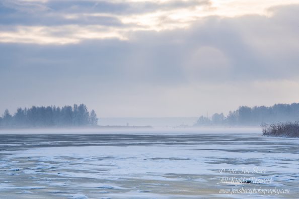 Frozen Lielupe River in Latvia. Nikkor 35mm