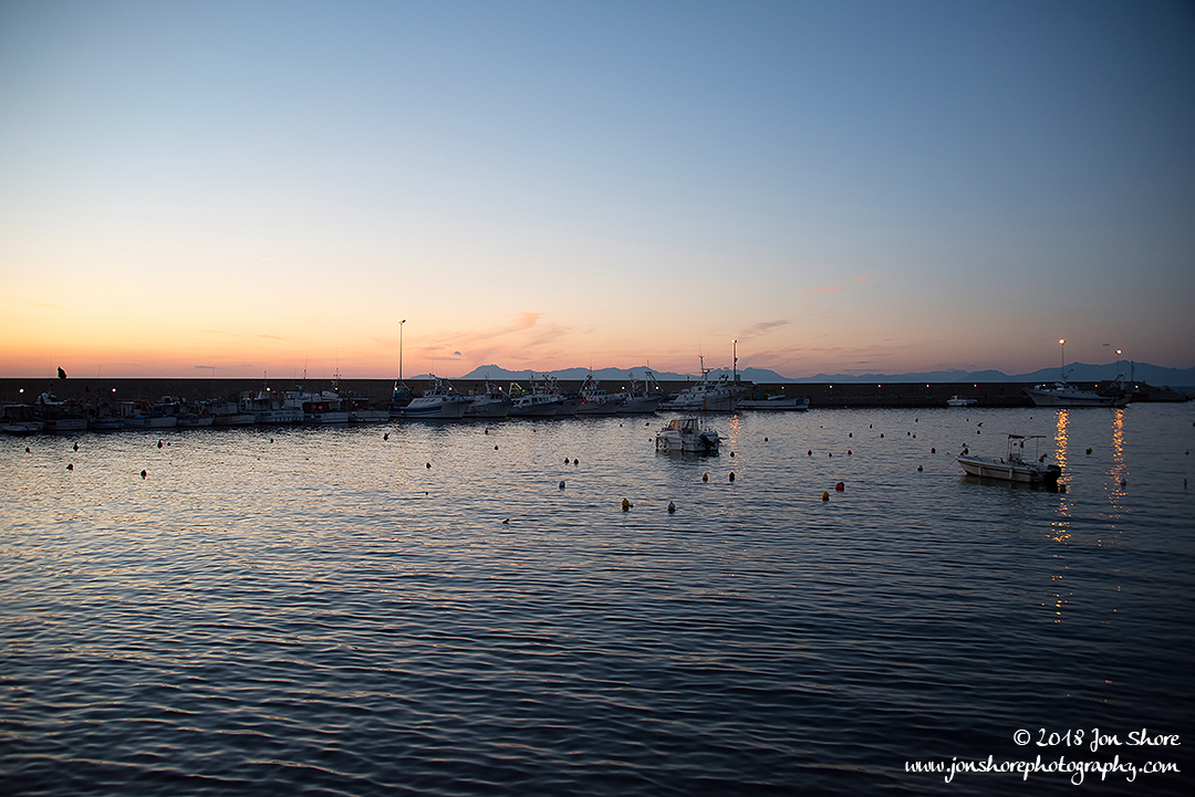 Sunset Spring Port of San Marco di Castellabate Italy